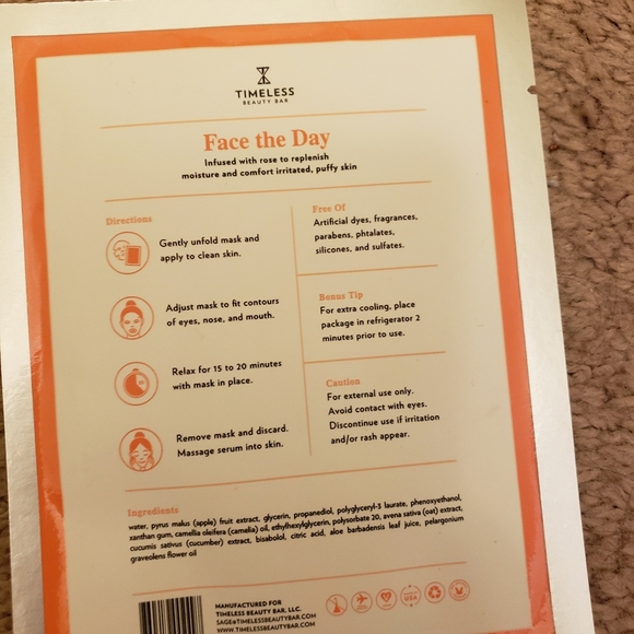 3/$15-- bundle & save! Set of 3 sheet/eye masks - Picture 3 of 7